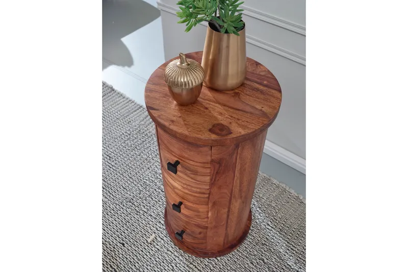 Willowdale Sideboard 35 cm 3 Skuffer Rundt - Brun - Oppbevaring - Oppbevaringsmøbler - Sideboard & skjenk