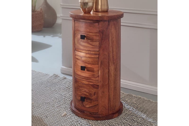 Willowdale Sideboard 35 cm 3 Skuffer Rundt - Brun - Oppbevaring - Oppbevaringsmøbler - Sideboard & skjenk