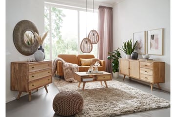 Willowdale Skjenk 140 cm i Tre med Rottingdør - Brun - Oppbevaring - Oppbevaringsmøbler - Sideboard & skjenk