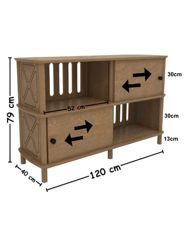 Sivora Konsollbord 120 cm - Eik - Oppbevaring - Oppbevaringsmøbler - Sideboard & skjenk