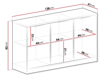 skap Bali lux brun, svart - brun, svart - Oppbevaring - Oppbevaringsmøbler - Sideboard & skjenk