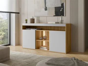 skap FIORE - Brun og grå - Oppbevaring - Oppbevaringsmøbler - Sideboard & skjenk