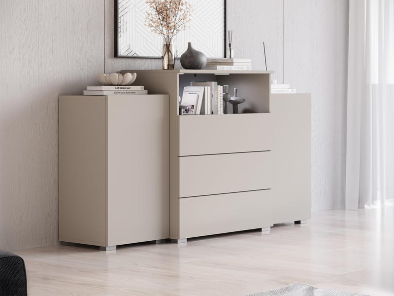 skap Kommode 2 dører 3 skuffer URBAN URBIII1500 beige - Oppbevaring - Oppbevaringsmøbler - Sideboard & skjenk