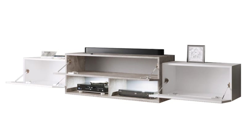 skap Kommode 2 dører 3 skuffer URBAN URBIII1500 grå, brun - Oppbevaring - Oppbevaringsmøbler - Sideboard & skjenk