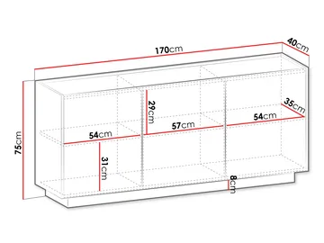 skap Mirtu Baltic Storm - Baltic Storm - Oppbevaring - Oppbevaringsmøbler - Sideboard & skjenk