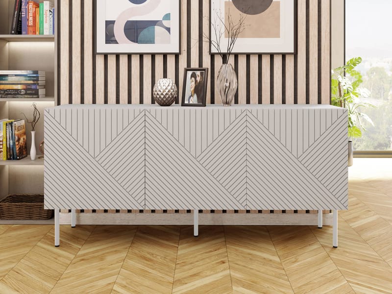 skap NO_BRAND Kommode ART DECO 3D 150 beige - Oppbevaring - Oppbevaringsmøbler - Sideboard & skjenk
