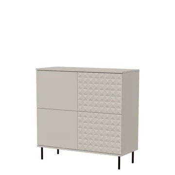 skap NO_BRAND Kommode LEO 100 beige - Oppbevaring - Oppbevaringsmøbler - Sideboard & skjenk