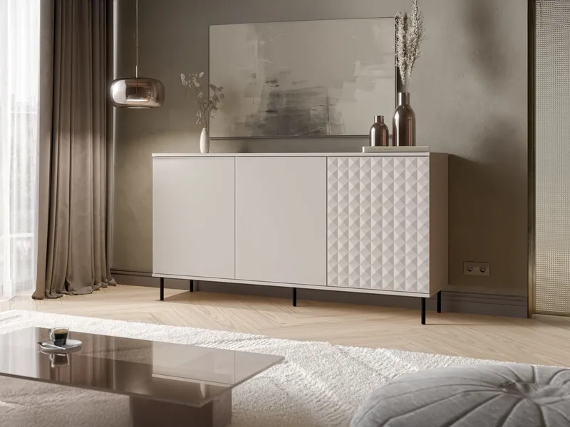 skap NO_BRAND Kommode LEO 160 beige - Oppbevaring - Oppbevaringsmøbler - Sideboard & skjenk