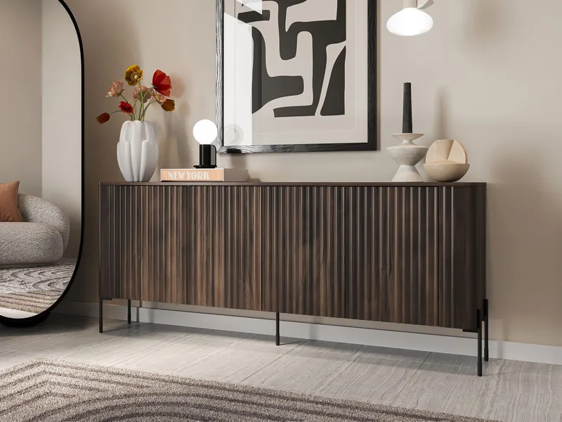 skap NO_BRAND Kommode VERA 190 brun - Oppbevaring - Oppbevaringsmøbler - Sideboard & skjenk