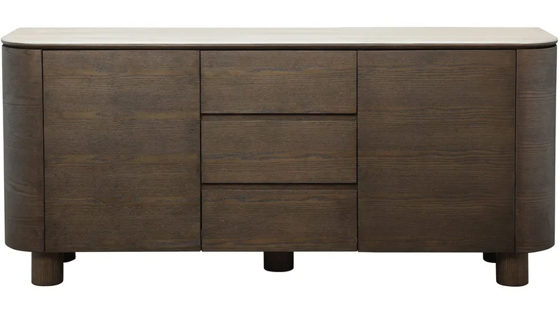 Skjenk Ödalen med Keramisk Topp - Brunlakkert eikefiner - Oppbevaring - Oppbevaringsmøbler - Sideboard & skjenk