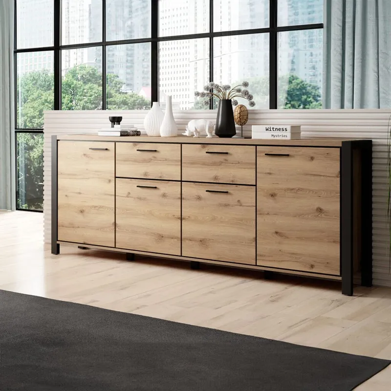 Skjenk Aktiv 4 dører med 2 skuffer - Oppbevaring - Oppbevaringsmøbler - Sideboard & skjenk