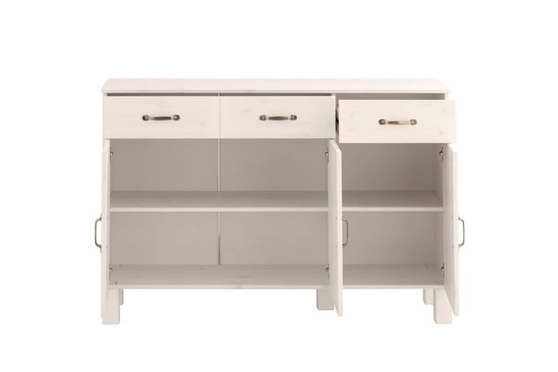 Skjenk Alby 125x38x85 cm, Hvit - 125x38x85 cm, Hvit - Oppbevaring - Oppbevaringsmøbler - Sideboard & skjenk