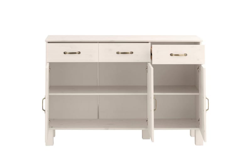 Skjenk Alby 125x38x85 cm, Hvit - 125x38x85 cm, Hvit - Oppbevaring - Oppbevaringsmøbler - Sideboard & skjenk