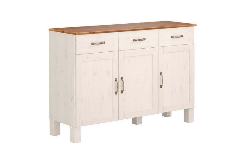Skjenk Alby 125x38x85 cm, Hvit/Honning - 125x38x85 cm, Hvit/Honning - Oppbevaring - Oppbevaringsmøbler - Sideboard & skjenk