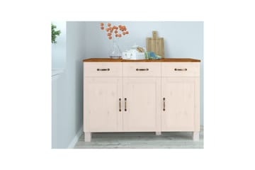 Skjenk Alby 125x38x85 cm, Hvit/Honning - 125x38x85 cm, Hvit/Honning - Oppbevaring - Oppbevaringsmøbler - Sideboard & skjenk
