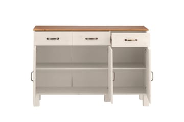 Skjenk Alby 125x38x85 cm, Hvit/Honning - 125x38x85 cm, Hvit/Honning - Oppbevaring - Oppbevaringsmøbler - Sideboard & skjenk
