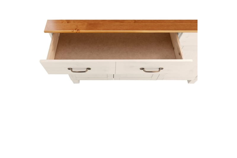 Skjenk Alby 125x38x85 cm, Hvit/Honning - 125x38x85 cm, Hvit/Honning - Oppbevaring - Oppbevaringsmøbler - Sideboard & skjenk