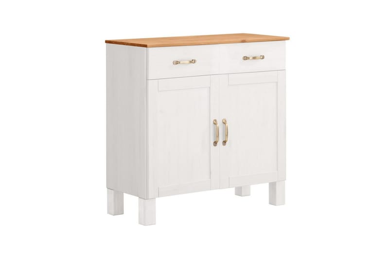 Skjenk Alby 85x38x85 cm, Hvit/Honning - 85x38x85 cm, Hvit/Honning - Oppbevaring - Oppbevaringsmøbler - Sideboard & skjenk