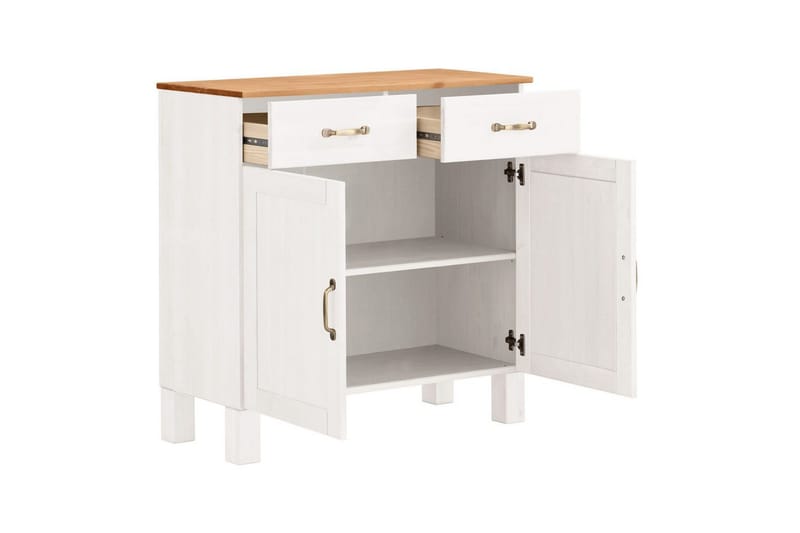 Skjenk Alby 85x38x85 cm, Hvit/Honning - 85x38x85 cm, Hvit/Honning - Oppbevaring - Oppbevaringsmøbler - Sideboard & skjenk
