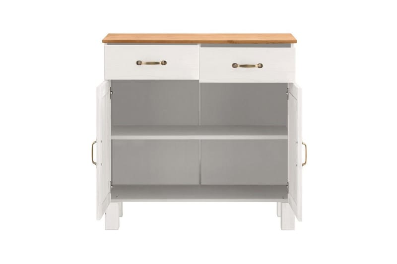 Skjenk Alby 85x38x85 cm, Hvit/Honning - 85x38x85 cm, Hvit/Honning - Oppbevaring - Oppbevaringsmøbler - Sideboard & skjenk