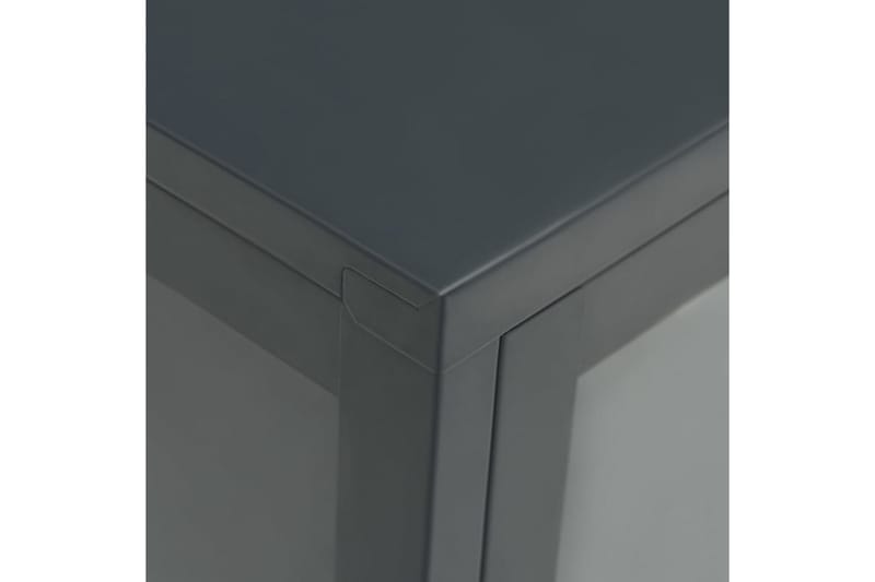 Skjenk antrasitt 105x35x70 cm stål og glass - Antrasittgrå - Sideboard & skjenk