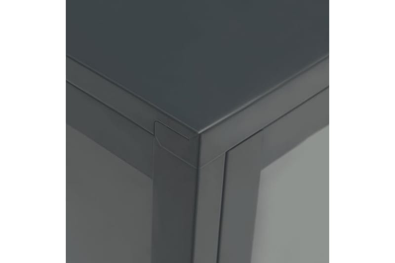 Skjenk antrasitt 70x35x70 cm stål og glass - Antrasittgrå - Sideboard & skjenk