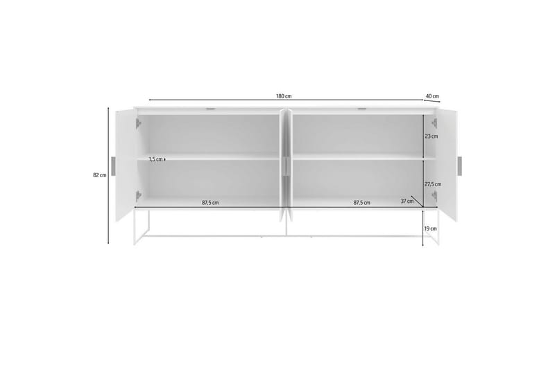 Skjenk Asia Antrasitt - Antrasitt - Oppbevaring - Oppbevaringsmøbler - Sideboard & skjenk