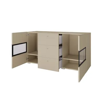 Skjenk Baros 2 Dører med 3 Skuffer - Lys beige - Oppbevaring - Oppbevaringsmøbler - Sideboard & skjenk