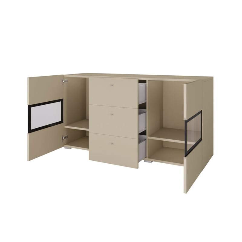 Skjenk Baros 2 Dører med 3 Skuffer - Lys beige - Oppbevaring - Oppbevaringsmøbler - Sideboard & skjenk