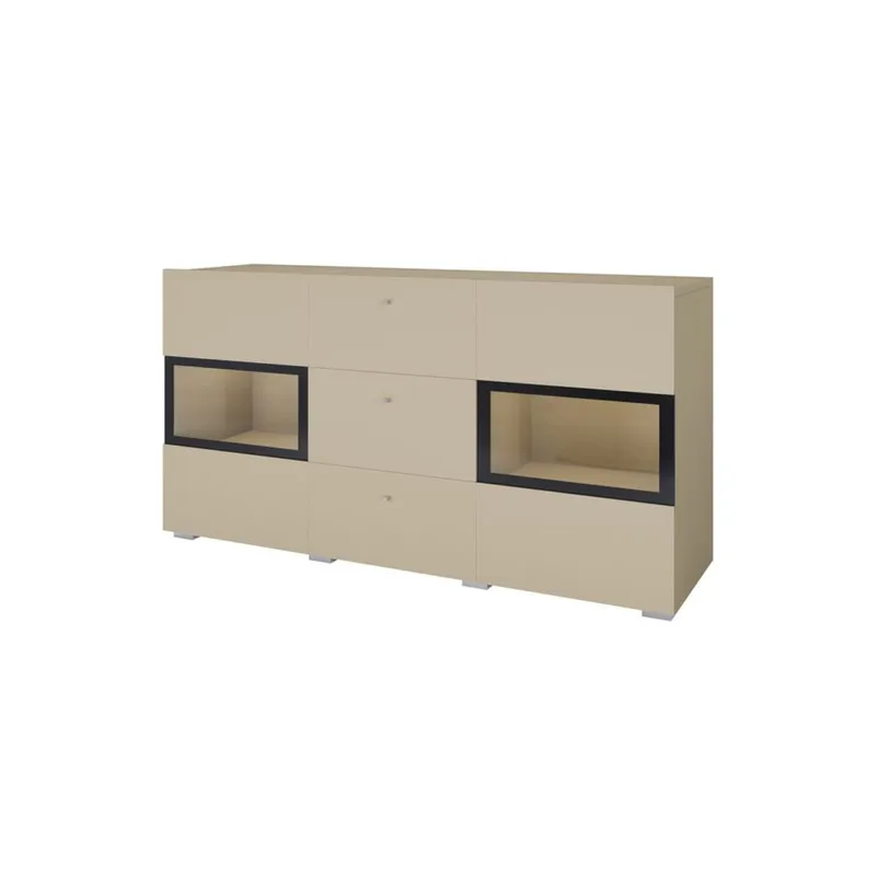 Skjenk Baros 2 Dører med 3 Skuffer - Lys beige - Oppbevaring - Oppbevaringsmøbler - Sideboard & skjenk