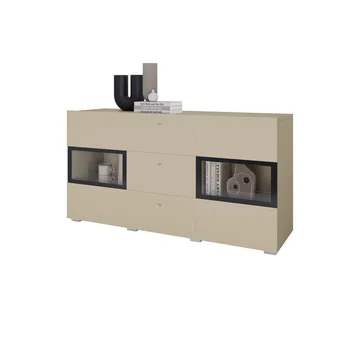 Skjenk Baros 2 Dører med 3 Skuffer - Lys beige - Oppbevaring - Oppbevaringsmøbler - Sideboard & skjenk