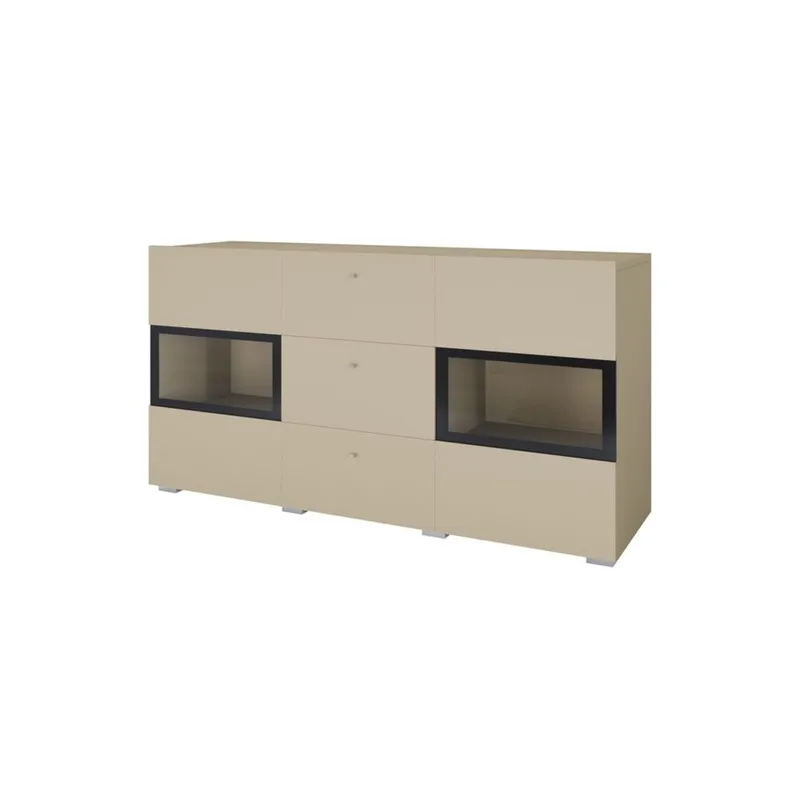 Skjenk Baros 2 Dører med 3 Skuffer - Lys beige - Oppbevaring - Oppbevaringsmøbler - Sideboard & skjenk