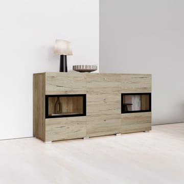 Skjenk Baros 2 Dører med 3 Skuffer - San Remo Eik Lys Laminat - Oppbevaring - Oppbevaringsmøbler - Sideboard & skjenk