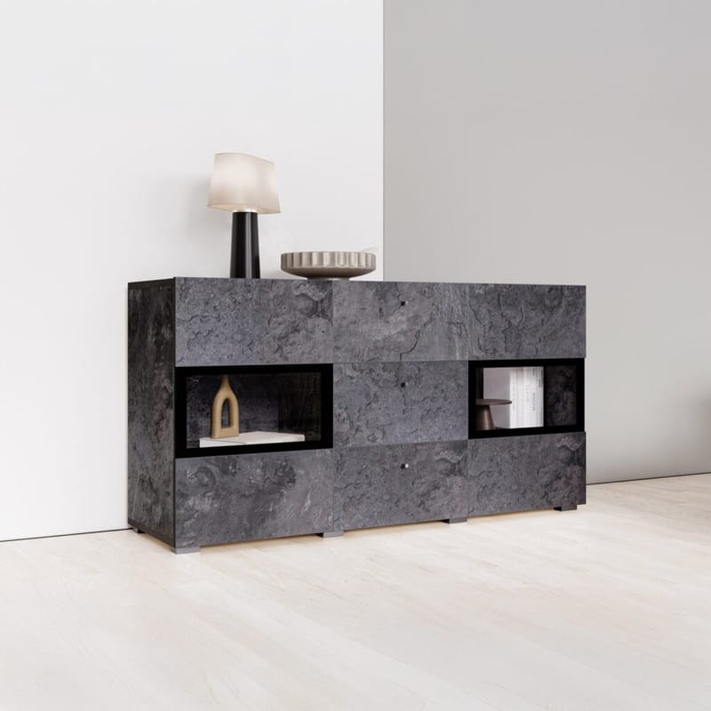 Skjenk Baros 2 Dører med 3 Skuffer - Skifer - Oppbevaring - Oppbevaringsmøbler - Sideboard & skjenk