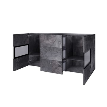 Skjenk Baros 2 Dører med 3 Skuffer - Skifer - Oppbevaring - Oppbevaringsmøbler - Sideboard & skjenk