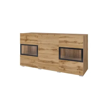 Skjenk Baros 2 Dører med 3 Skuffer - Wotan eik - Oppbevaring - Oppbevaringsmøbler - Sideboard & skjenk