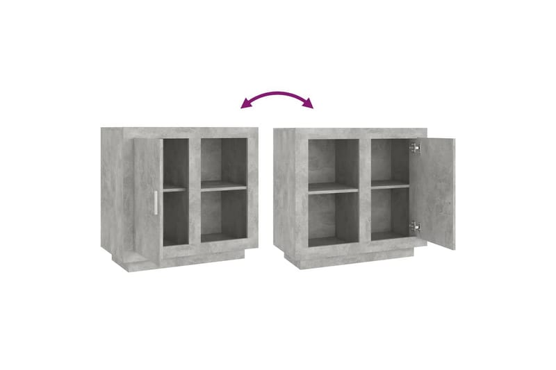 Skjenk betonggrå 80x40x75 cm - Grå - Sideboard & skjenk