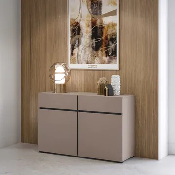 Skjenk Cross 2 Dører med 2 Skuffer - Congo - Svart - Oppbevaring - Oppbevaringsmøbler - Sideboard & skjenk