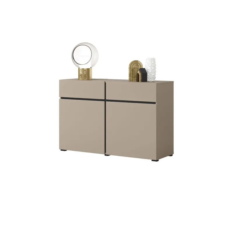 Skjenk Cross 2 Dører med 2 Skuffer - Congo - Svart - Oppbevaring - Oppbevaringsmøbler - Sideboard & skjenk