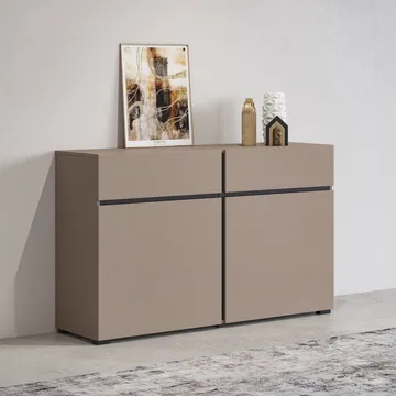 Skjenk Cross 2 Dører med 2 Skuffer - Congo - Svart - Oppbevaring - Oppbevaringsmøbler - Sideboard & skjenk