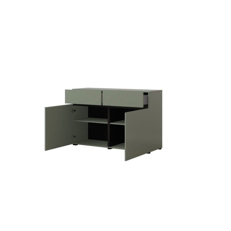 Skjenk Cross 2 Dører med 2 Skuffer - Grønn - Svart - Oppbevaring - Oppbevaringsmøbler - Sideboard & skjenk