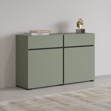 Skjenk Cross 2 Dører med 2 Skuffer - Grønn - Svart - Oppbevaring - Oppbevaringsmøbler - Sideboard & skjenk