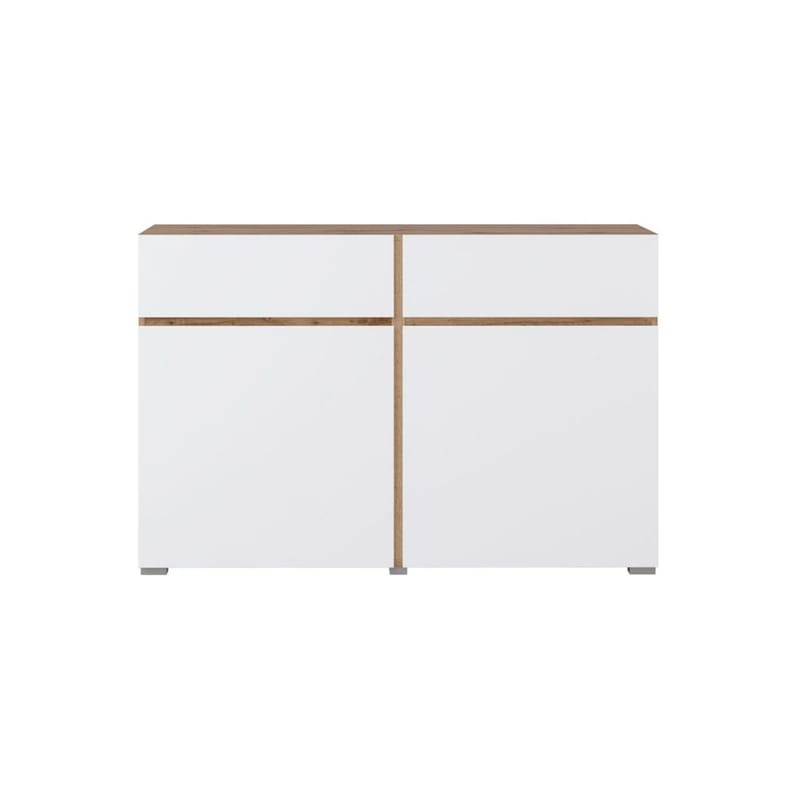 Skjenk Cross 2 Dører med 2 Skuffer - Hvit - Oppbevaring - Oppbevaringsmøbler - Sideboard & skjenk