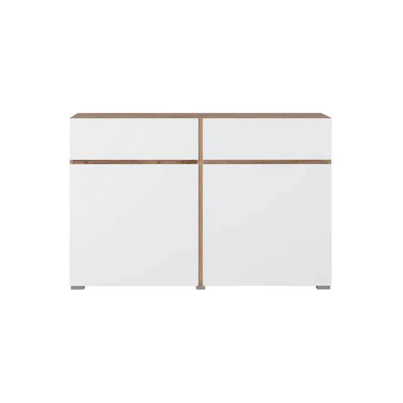 Skjenk Cross 2 Dører med 2 Skuffer - Hvit - Oppbevaring - Oppbevaringsmøbler - Sideboard & skjenk