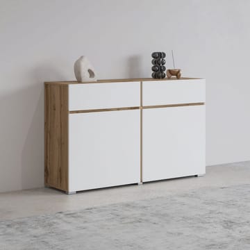 Skjenk Cross 2 Dører med 2 Skuffer - Hvit - Oppbevaring - Oppbevaringsmøbler - Sideboard & skjenk