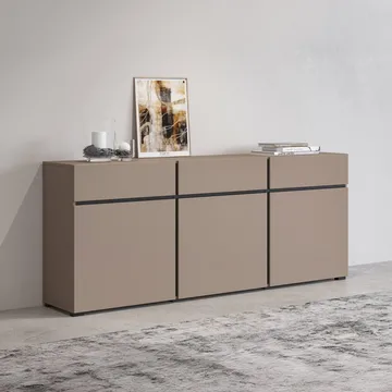 Skjenk Cross 3 Dører med 3 Skuffer - Congo - Svart - Oppbevaring - Oppbevaringsmøbler - Sideboard & skjenk