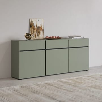 Skjenk Cross 3 Dører med 3 Skuffer - Grønn - Svart - Oppbevaring - Oppbevaringsmøbler - Sideboard & skjenk