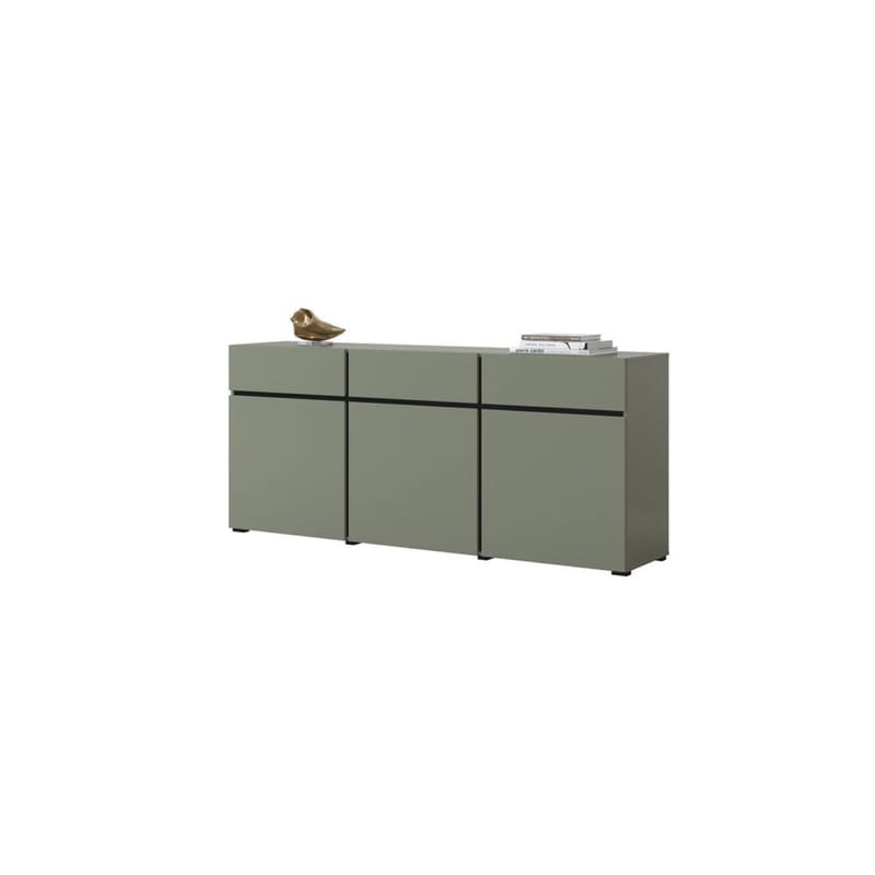 Skjenk Cross 3 Dører med 3 Skuffer - Grønn - Svart - Oppbevaring - Oppbevaringsmøbler - Sideboard & skjenk