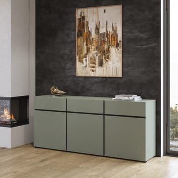 Skjenk Cross 3 Dører med 3 Skuffer - Grønn - Svart - Oppbevaring - Oppbevaringsmøbler - Sideboard & skjenk