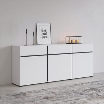 Skjenk Cross 3 Dører med 3 Skuffer - Hvit - Svart - Oppbevaring - Oppbevaringsmøbler - Sideboard & skjenk